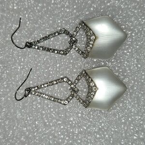 Alexis Bittar White Lucite drop earrings